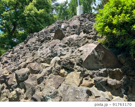 東京品川・品川神社の富士塚 91763170