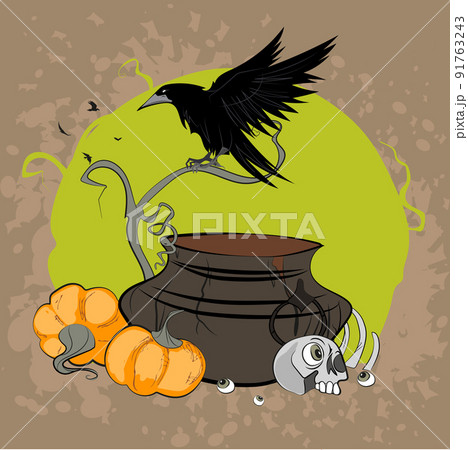 Vector Halloween cover website with space for text Vector Halloween cover website with space for text 91763243