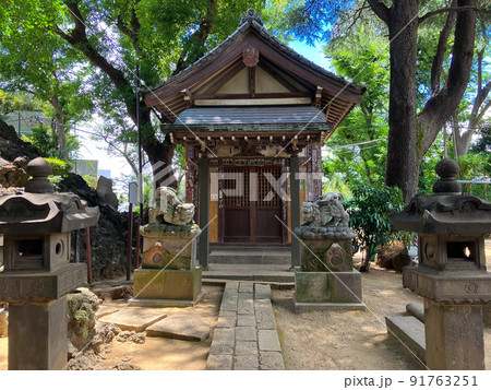東京品川・品川神社の富士塚（浅間神社） 91763251