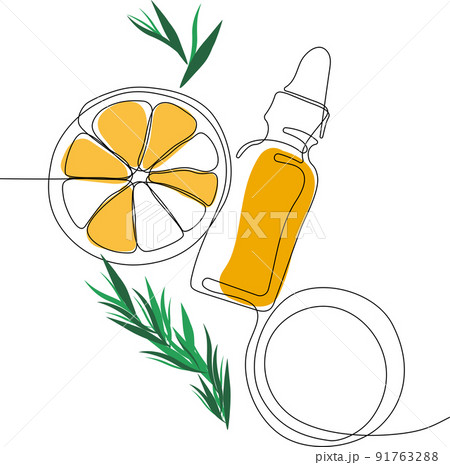 Minimal skin care concept natural herbal remedies 91763288