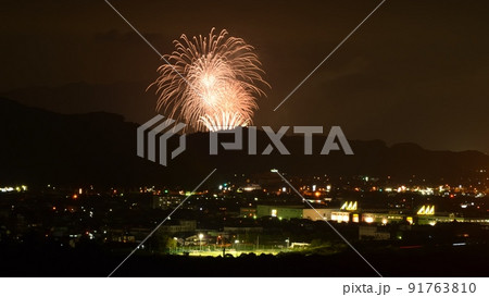 藤枝市蓮花寺池花火と島田夜景190807pm8:07 91763810