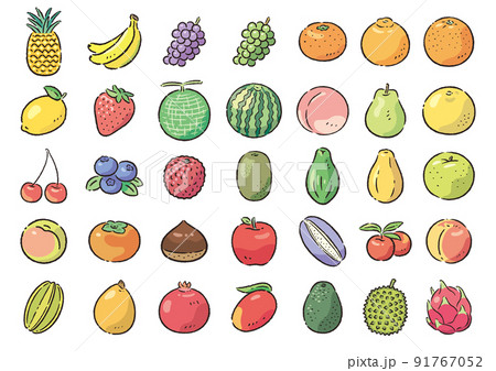 食べ物_果物_セット 食べ物_果物_セット 91767052