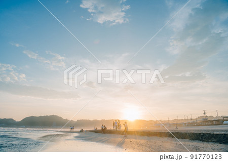 鎌倉の夕景 91770123
