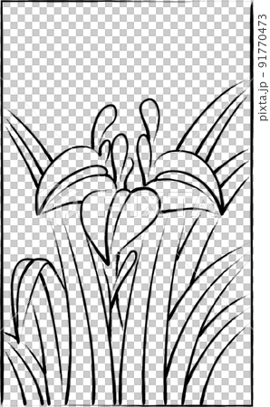 花札の筆書きイラスト 菖蒲 杜若 皐月 5月 菖蒲のカス 花札の筆書きイラスト 菖蒲 杜若 皐月 5月 菖蒲のカス 91770473
