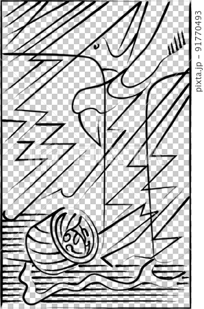 Hanafuda 刷插圖 Shimotsuki Tochi 11 月 Tochi no Kas 91770493