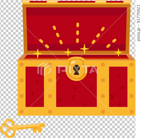 Shining treasure chest with open lid (front) 91770921