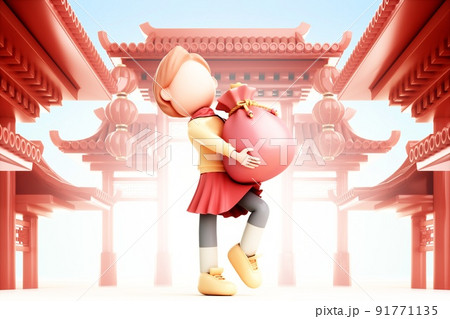 3D rendered cartoon characterのイラスト素材 [91771135] - PIXTA