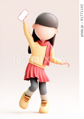 3D rendered cartoon characterのイラスト素材 [91771142] - PIXTA