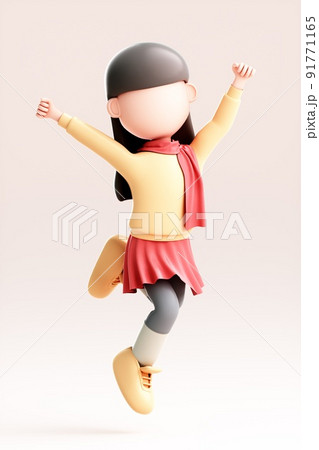 3D rendered cartoon characterのイラスト素材 [91771165] - PIXTA