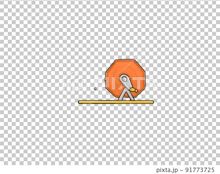 ガラポン福引きの機械と当たり玉 ガラポン福引きの機械と当たり玉 91773725