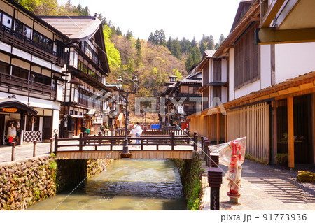 日本 山形県 銀山温泉	 91773936