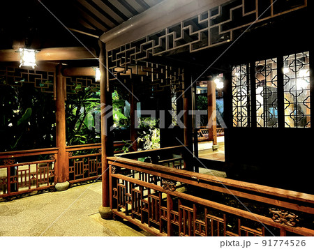 沖縄 那覇福州園夜の風景 沖縄 那覇福州園夜の風景 91774526