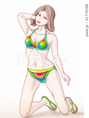 カラフルなビキニのイラスト素材 [91776388] - PIXTA