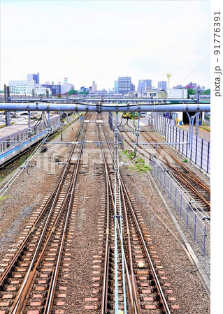 三鷹電車庫跨線橋からの眺め 三鷹電車庫跨線橋からの眺め 91776391