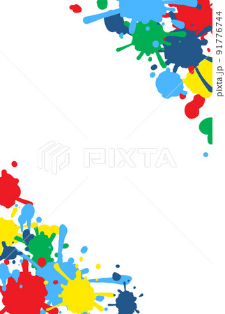 ベクター素材_ペンキ_カラフル ベクター素材_ペンキ_カラフル 91776744