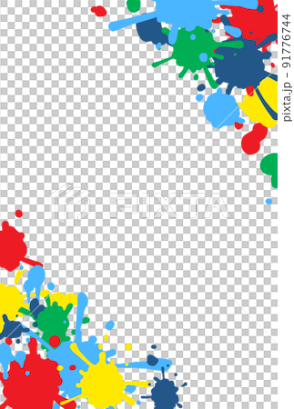 ベクター素材_ペンキ_カラフル ベクター素材_ペンキ_カラフル 91776744