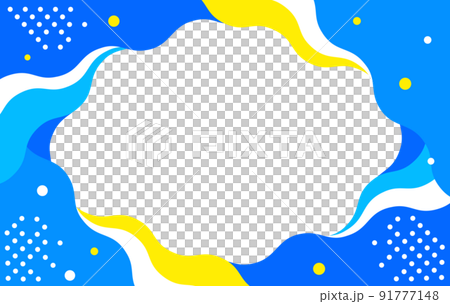 A refreshing wave background. Vector frame material. 91777148