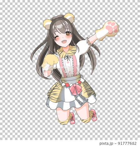 [Natural hair color] Long hair idol in charge of pink for tiger cosplay to celebrate the year of the tiger 91777682