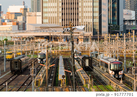 【名古屋車両区】夕暮れ時の列車車庫 91777701
