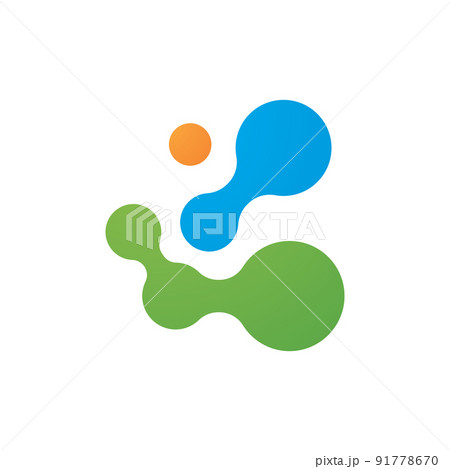 Molecule logo illustration 91778670
