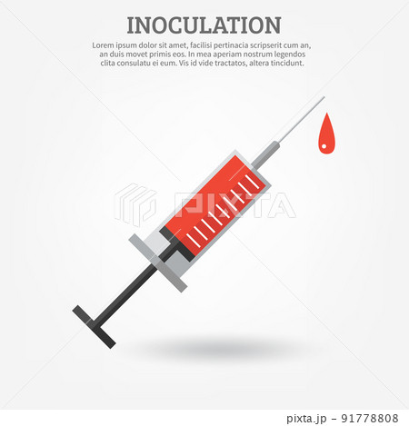 Vaccination Syringe Poster 91778808