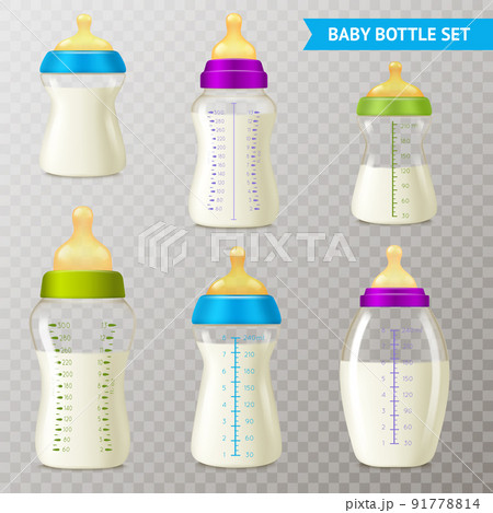 Baby Bottles Transparent Set 91778814