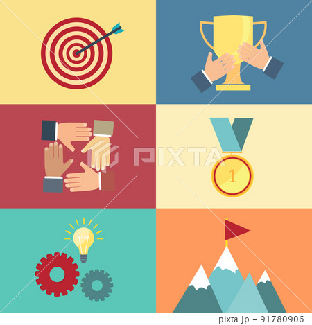 achieving goal, success concept vector 91780906