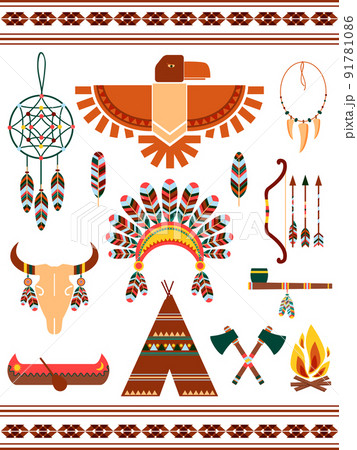Aztec decorative elements 91781086