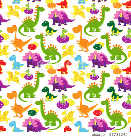 baby dinosaurs pattern 91781242
