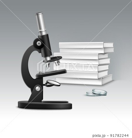 Microscope with books 91782244