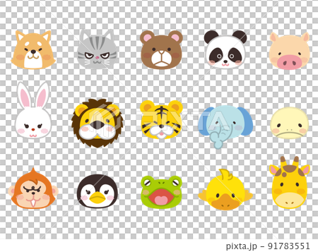 Animal face icon set Mask 91783551