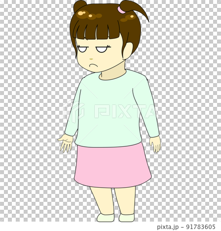 赤壁人物插畫（女，側身） 91783605