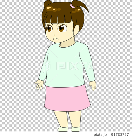 Chibi character illustration (female, sideways) Chibi character illustration (female, sideways) 91783737