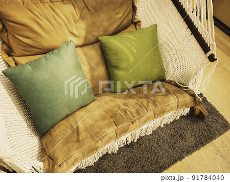 Pillows on Sofa Home interior decoration Lifestyle at Home 91784040