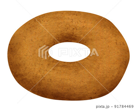 プレーンドーナツの手描きイラスト  91784469