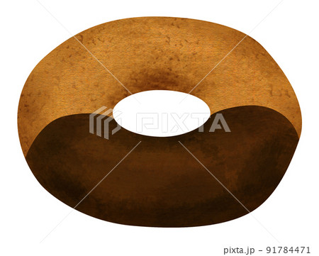 チョコドーナツの手描きイラスト  91784471