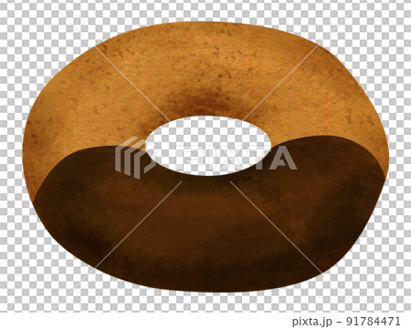 チョコドーナツの手描きイラスト  91784471