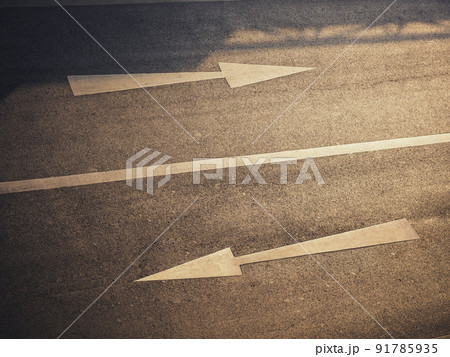 Arrow sign City street Road lane Transportation Direction Arrow sign City street Road lane Transportation Direction 91785935