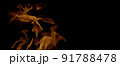 Fire Flames Igniting And Burning, Fiery orange glowing. Abstract background on the theme of fire. Real flames ignite. Royalty high-quality free stock image of overlay flames isolated on black backgrou 91788478