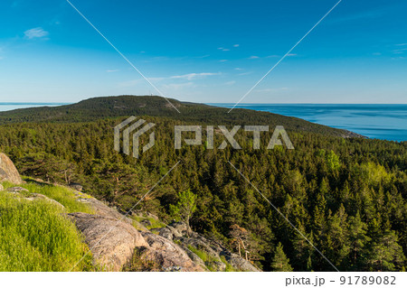 Russia. June 7, 2022. A picturesque landscape on the island of Gogland in the Gulf of Finland. Russia. June 7, 2022. A picturesque landscape on the island of Gogland in the Gulf of Finland. 91789082