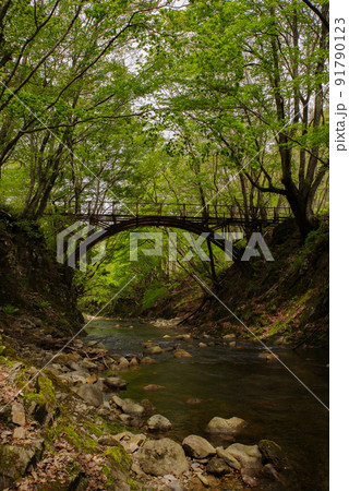 寂れた橋のある風景の写真素材 [91790123] - PIXTA