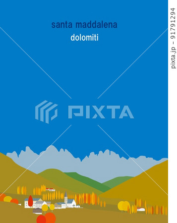 サンタ・マッダレーナ santa maddalena ドロミーティ dolomiti イタリア 秋 サンタ・マッダレーナ santa maddalena ドロミーティ dolomiti イタリア 秋 91791294
