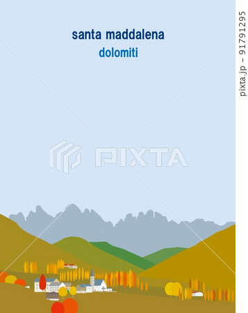 サンタ・マッダレーナ santa maddalena ドロミーティ dolomiti イタリア 秋 サンタ・マッダレーナ santa maddalena ドロミーティ dolomiti イタリア 秋 91791295