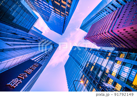 日本の東京都市景観 大手町一丁目から経団連会館や大手町のオフィスビル群などを望む=7月8日 日本の東京都市景観 大手町一丁目から経団連会館や大手町のオフィスビル群などを望む=7月8日 91792149