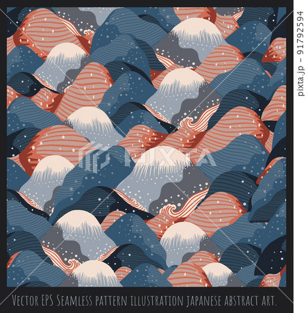 Seamless pattern illustration japanese style art. Seamless pattern illustration japanese style art. 91792594