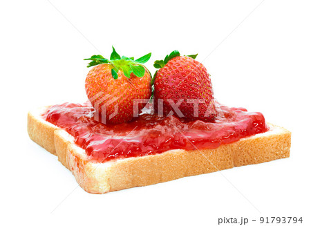 Strawberry and Jam on white background. Strawberry and Jam on white background. 91793794