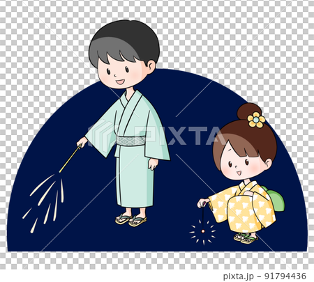 手持ち花火（黄色） 91794436