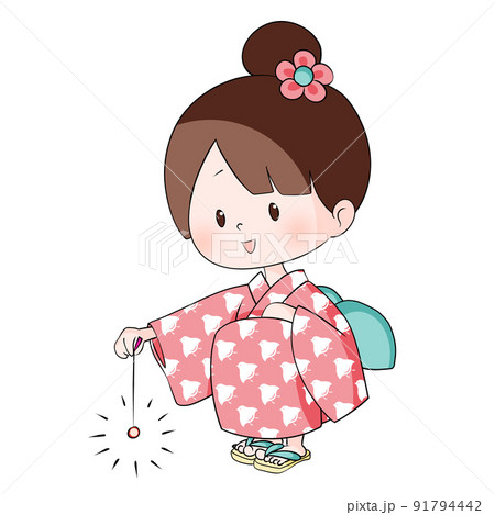 線香花火（ピンク） 91794442