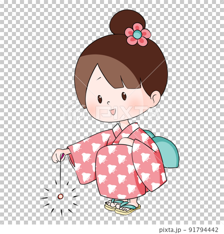 線香花火（ピンク） 91794442