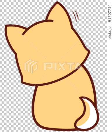 Illustration of Shiba Inu in the back 91797734